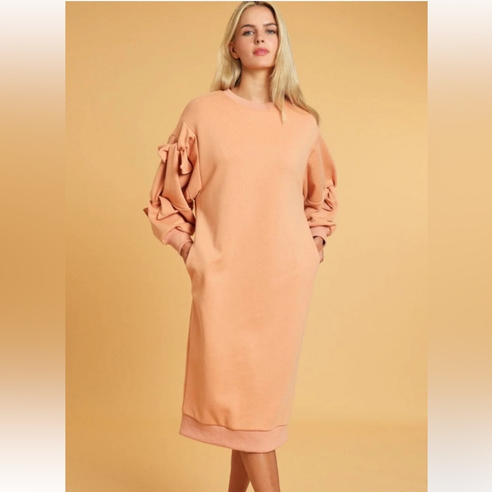 Cozy CQ by CQ TUNIC LOOSE FIT MIDI
SWEATSHIRT DRESS WITH POCKETS